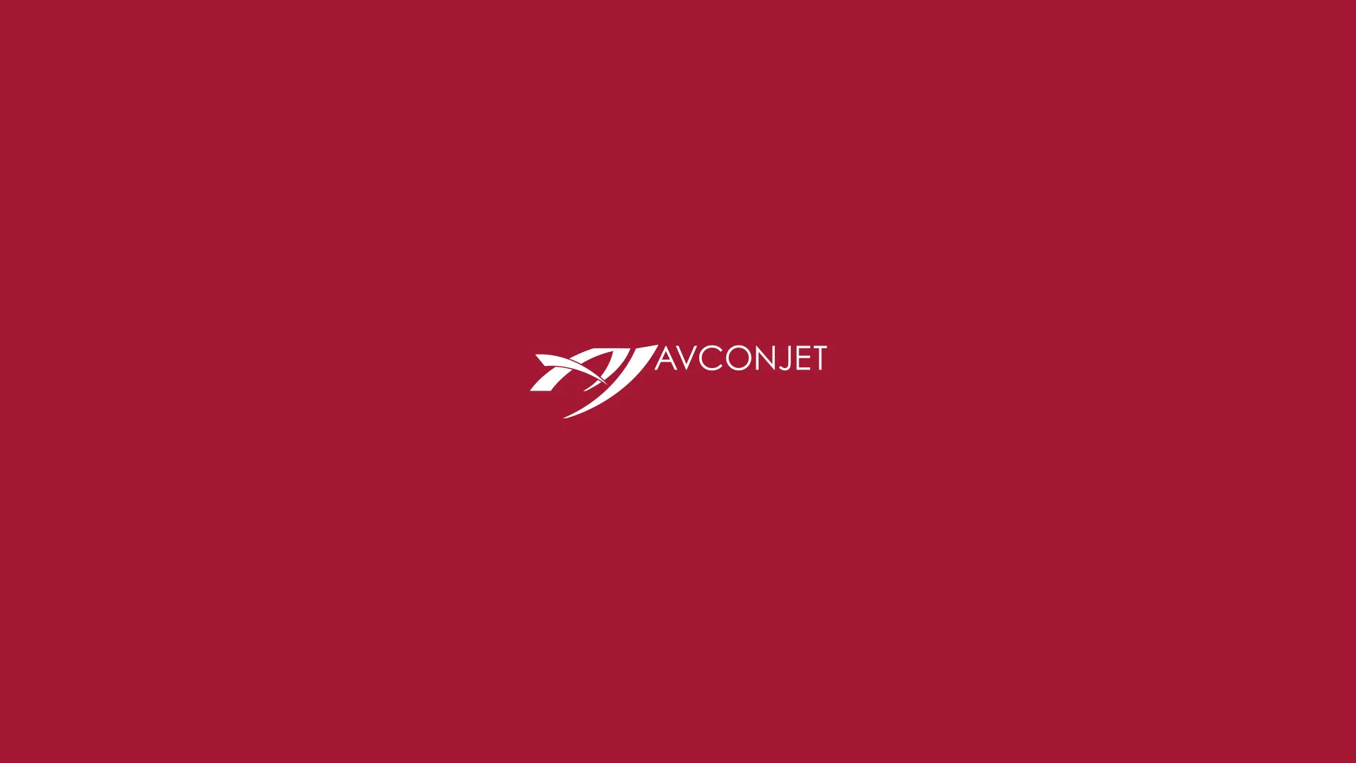 Avcon Jet logo on a red background